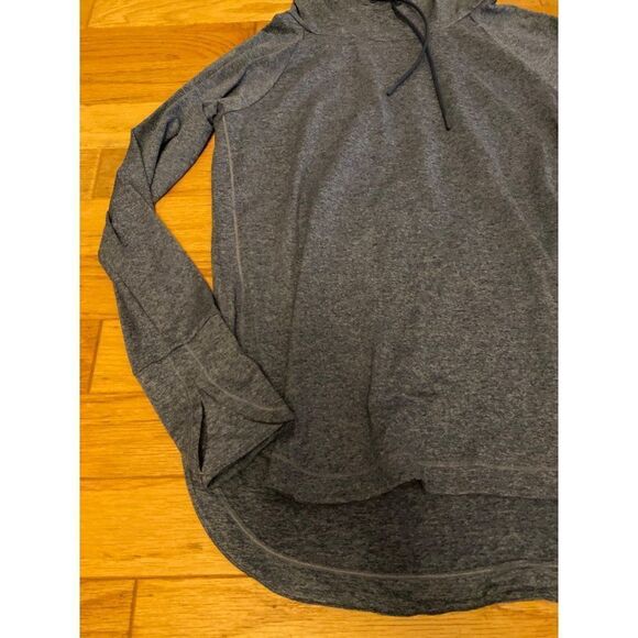 Athleta women’s blue athletic relaxed hooded pullover with thumb holes size med - Picture 2 of 9